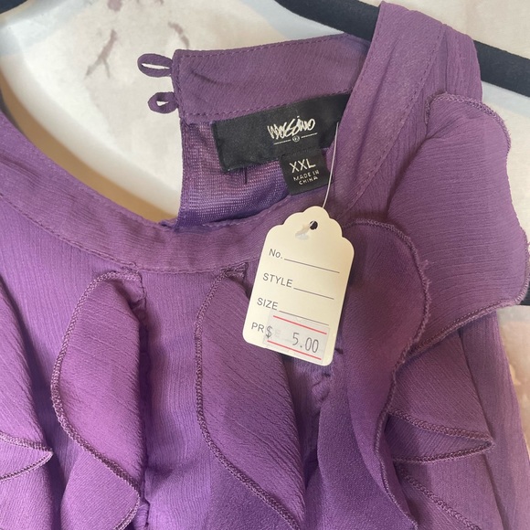 Purple ruffle tank top - Picture 3 of 3